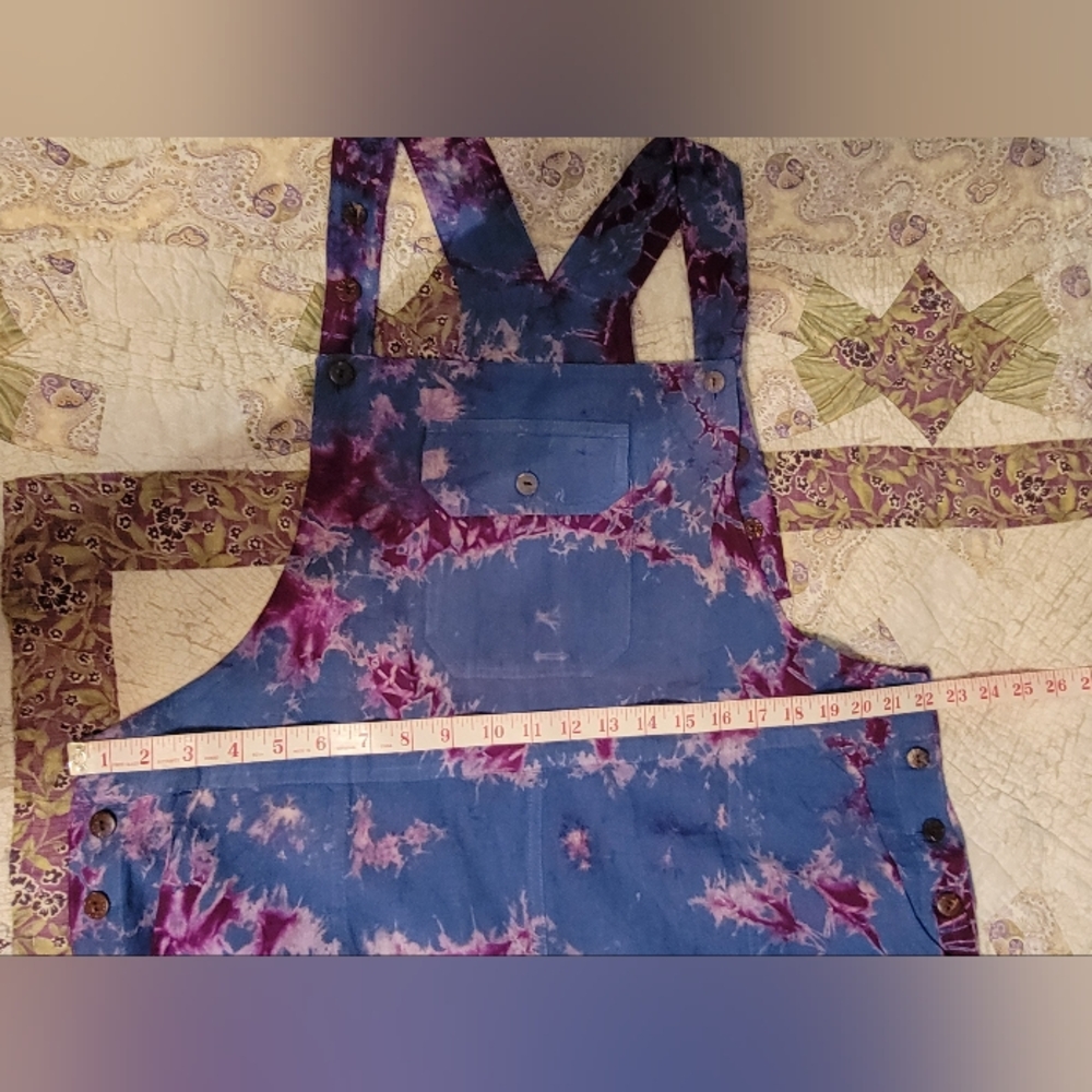 KARMA NEPAL CRAFTS L/XL Handmade craftsmanship and comfort.  Tie Dye Jumpsuit. - Picture 7 of 11